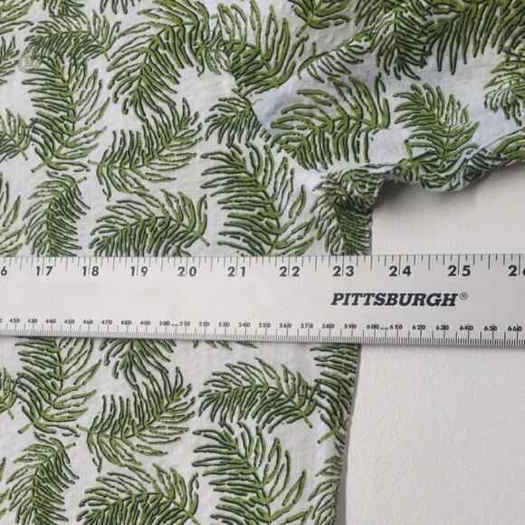 Serge Blanco Short Sleeve Shirt Botanical Print Men's Size XL Green NWT - Picture 10 of 12